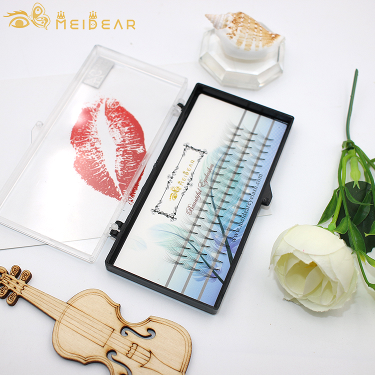 Best selling Curl  J B C D CC eyelash extension clusters with custom packaging